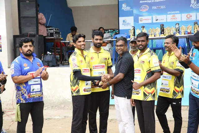 Cricket trophy presentation